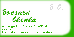bocsard okenka business card
